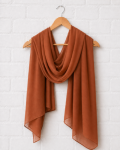 Plain Georgette Hijab – Rust