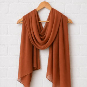 Plain Georgette Hijab – Rust