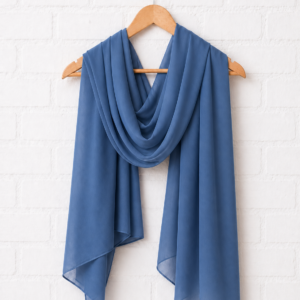 Plain Georgette Hijab – Bright Blue