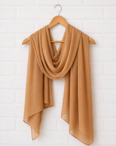 Plain Georgette Hijab – Mustard   Plain Georgette Hijab – Mustard