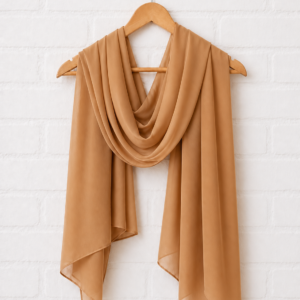 Plain Georgette Hijab – Mustard