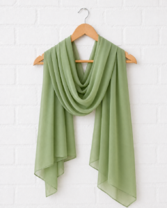 Plain Georgette Hijab – Olive Green