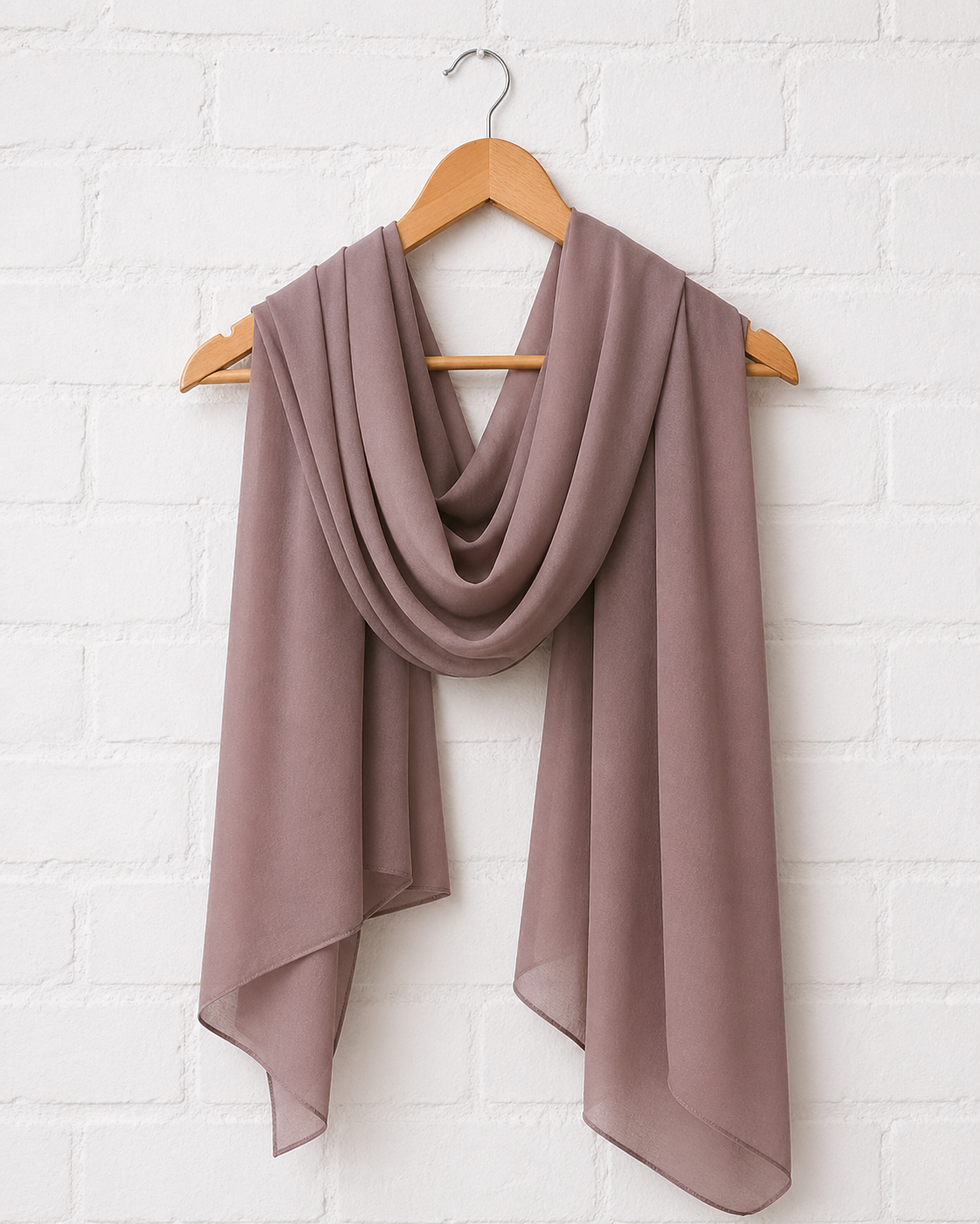 Plain Georgette Hijab -Dusty rose