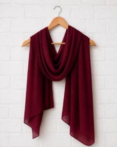 Plain Georgette Hijab – Maroon