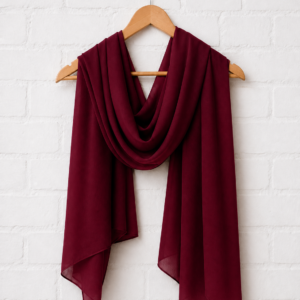 Plain Georgette Hijab – Maroon