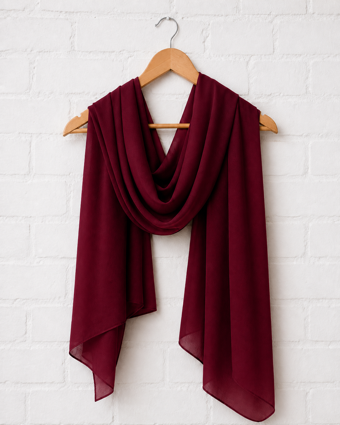 Plain Georgette Hijab – Maroon