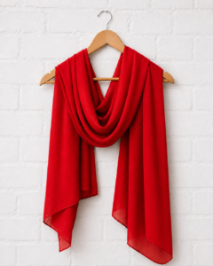 Plain Georgette Hijab – Bright Red