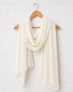Plain Georgette Hijab – Soft Ivory