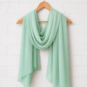 Plain Georgette Hijab - Mint Green