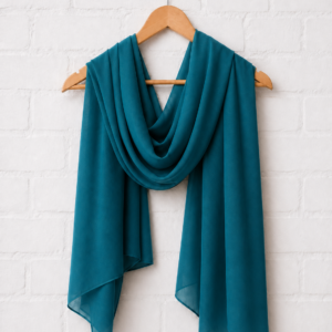 Plain Georgette Hijab - Deep Teal