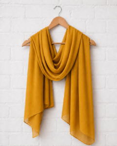 Plain Georgette Hijab – Mustard Yellow