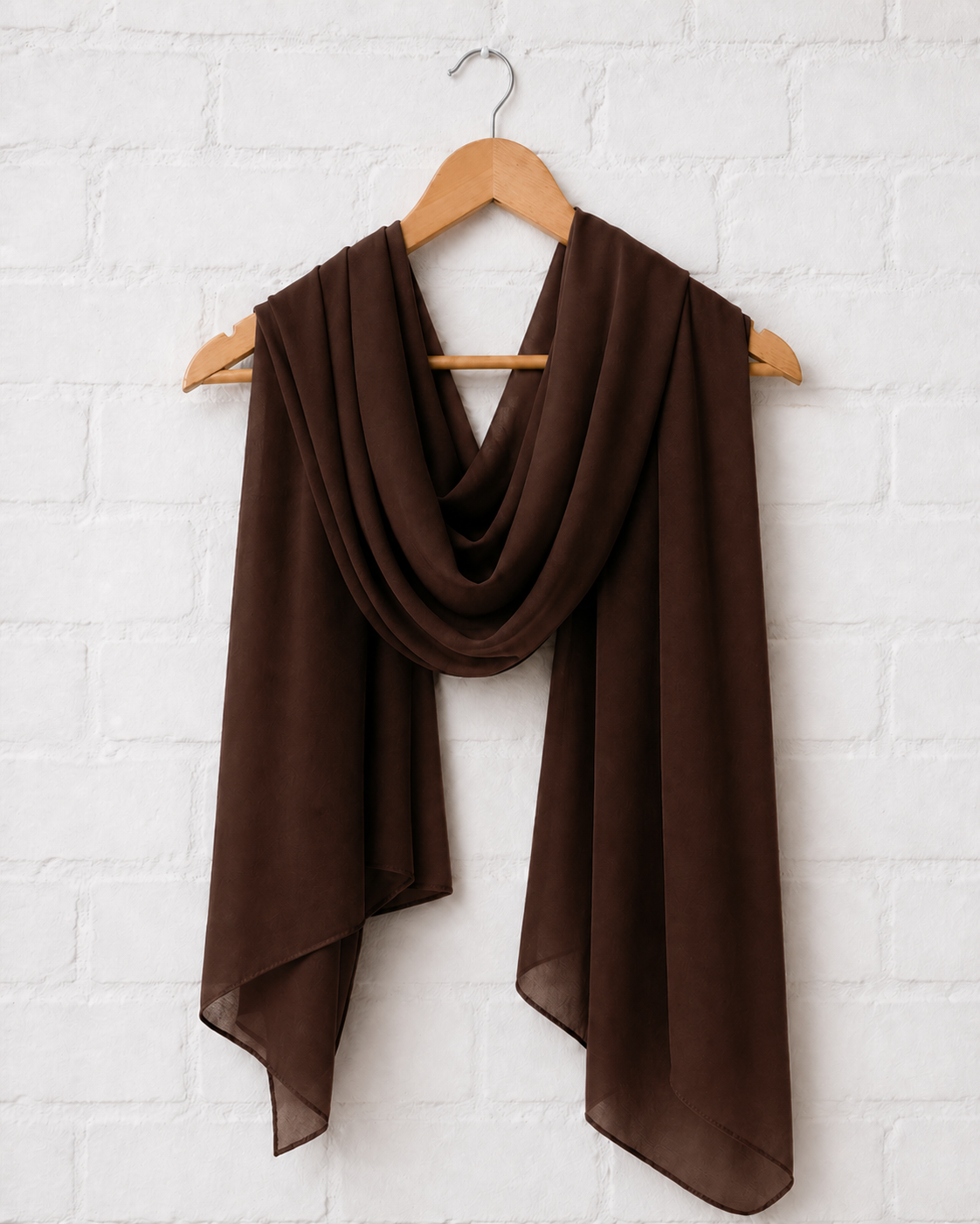 Plain Georgette Hijab – brown