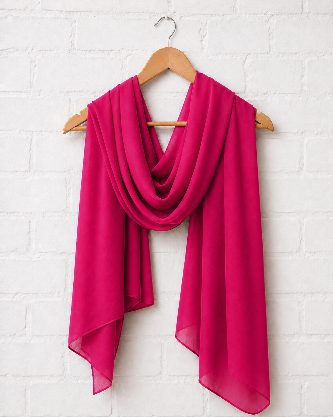 Plain Georgette Hijab –Magenta