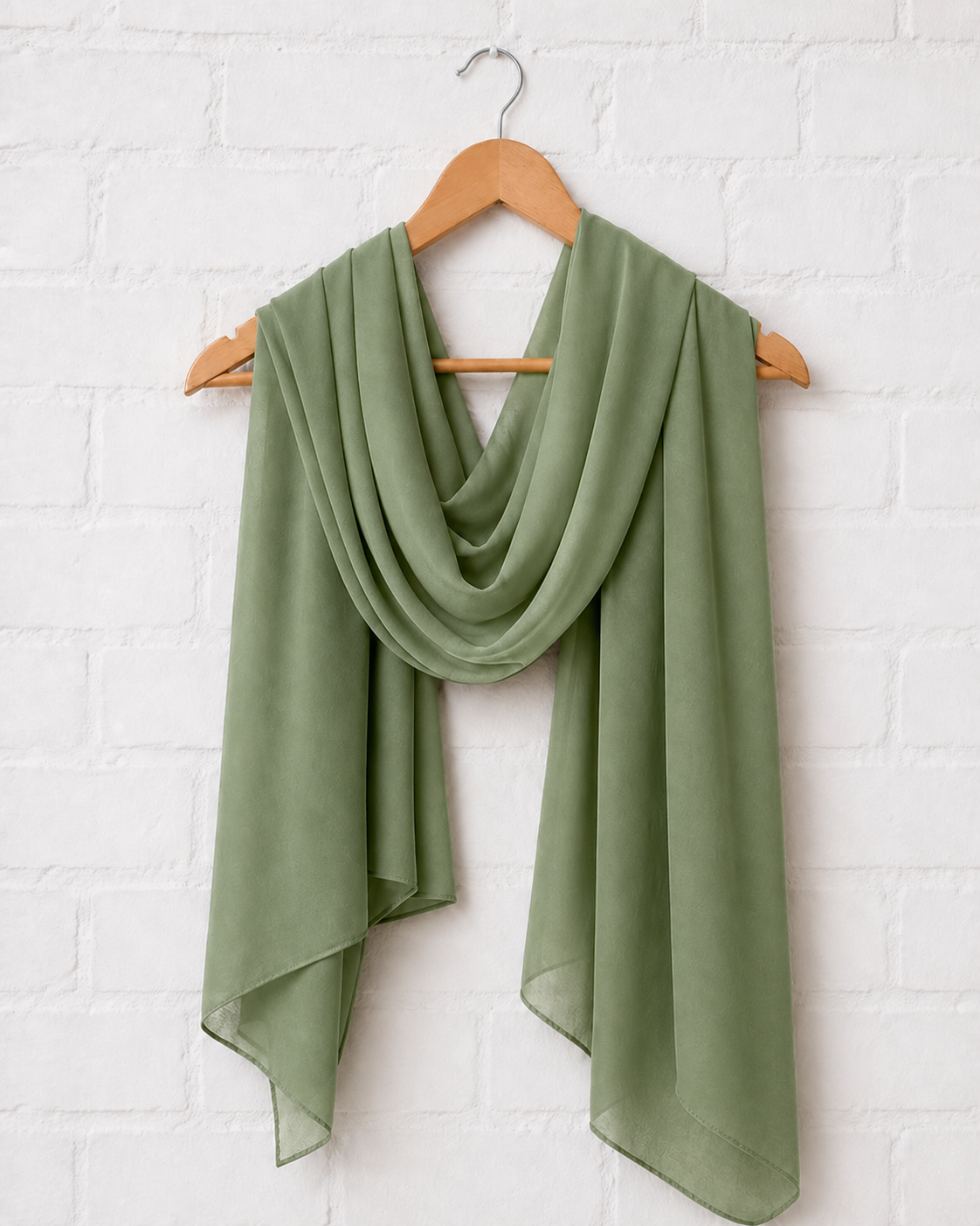 Plain Georgette Hijab –Green