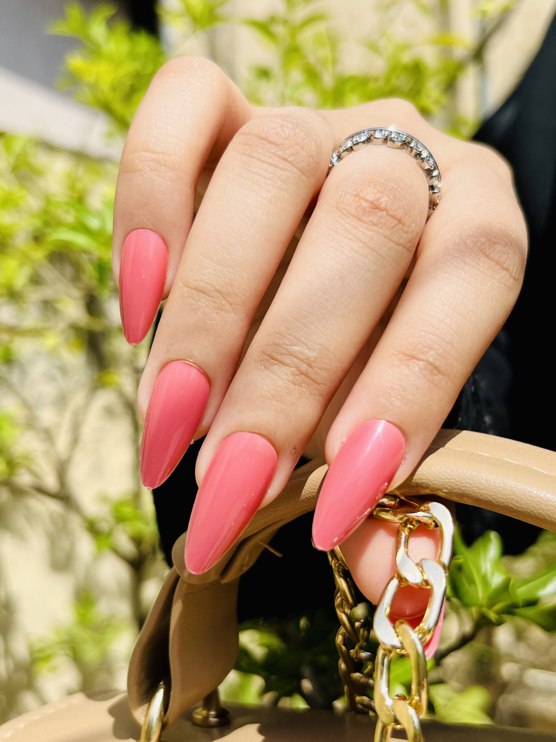 Pink Cat-Eye Nails