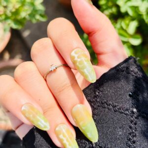 Green Cat Eye Nails