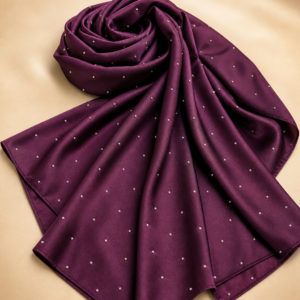 Beaded Satin Silk - Berry Purple