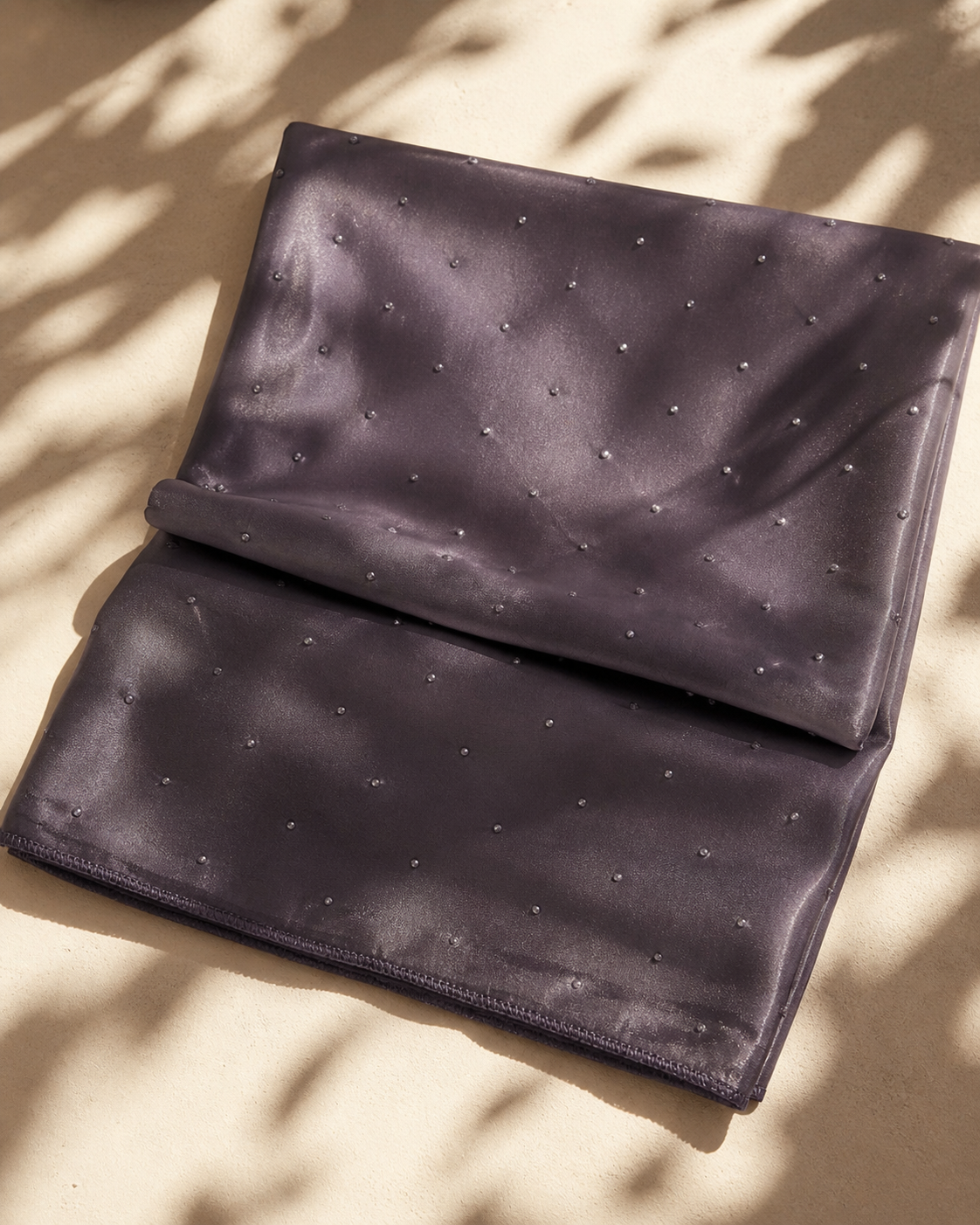 Beaded Satin Silk - Ash Lavender