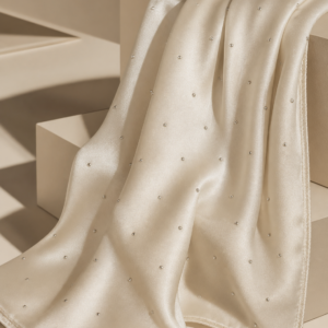 Beaded Satin Silk - Ivory Cream