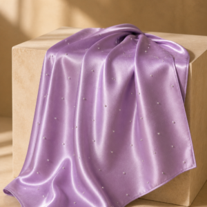 Beaded Satin Silk- Lilac