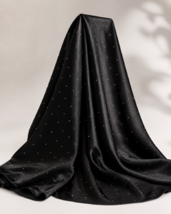 Beaded Satin Silk – Black