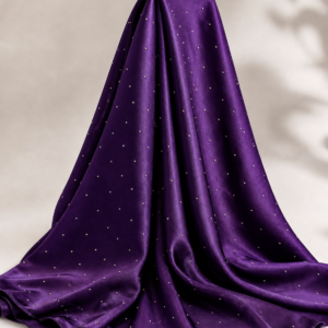 Beaded Satin Silk - Purple