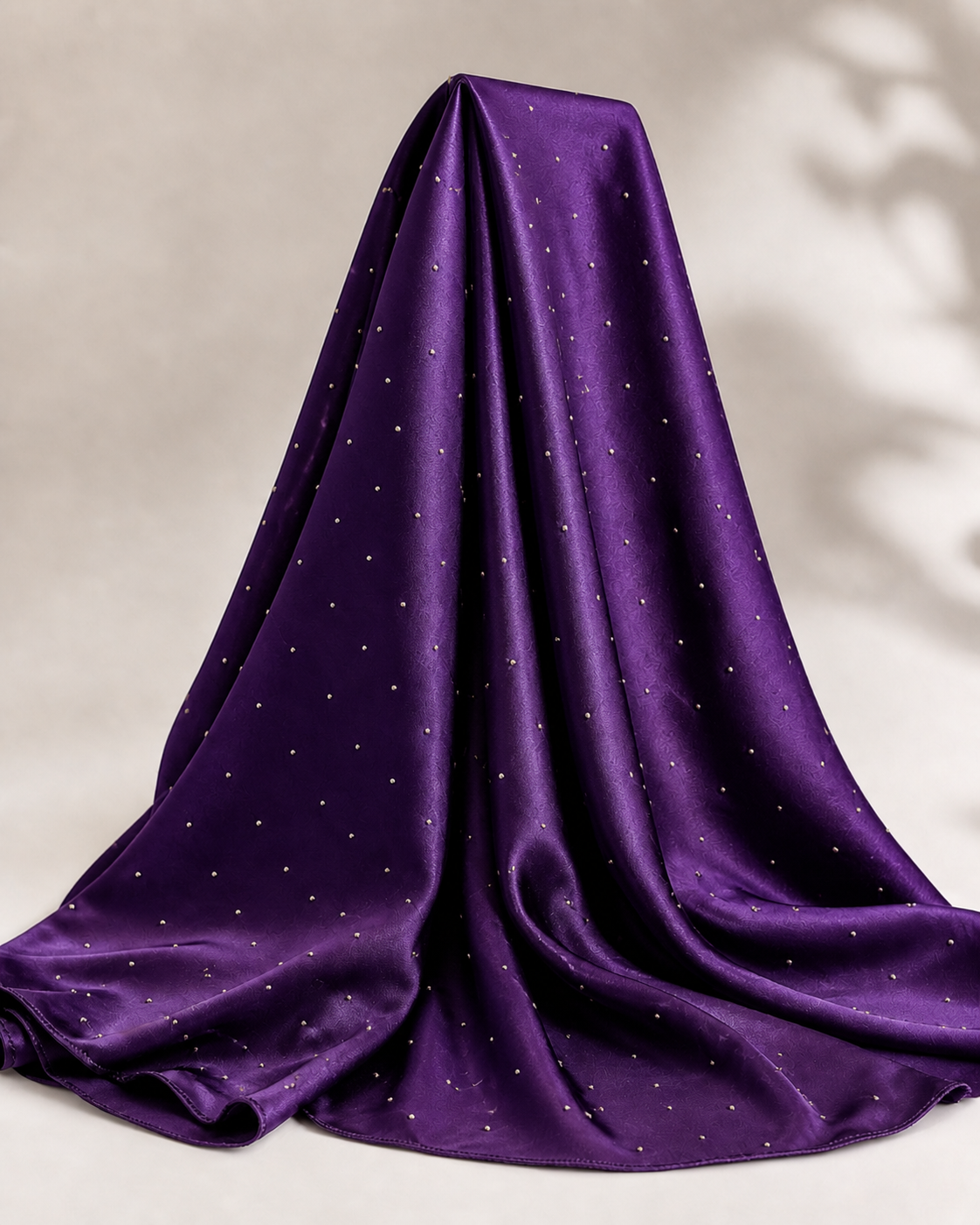 Beaded Satin Silk - Purple