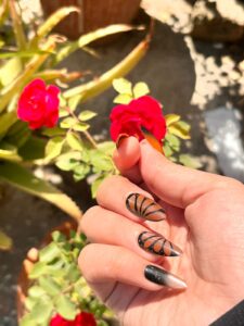 Butterfly Golden Nails